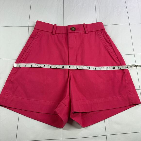 Spanx Shorts Womens XS Pink Tulip Twill 5" High Rise Chino Stretch Smooth Casual - Picture 8 of 12
